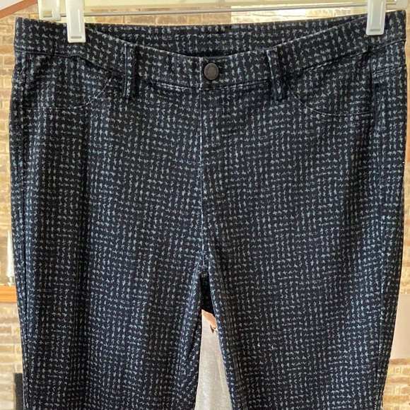 Uniqlo Ultra Stretch Legging Pants black green houndstooth - Picture 3 of 9